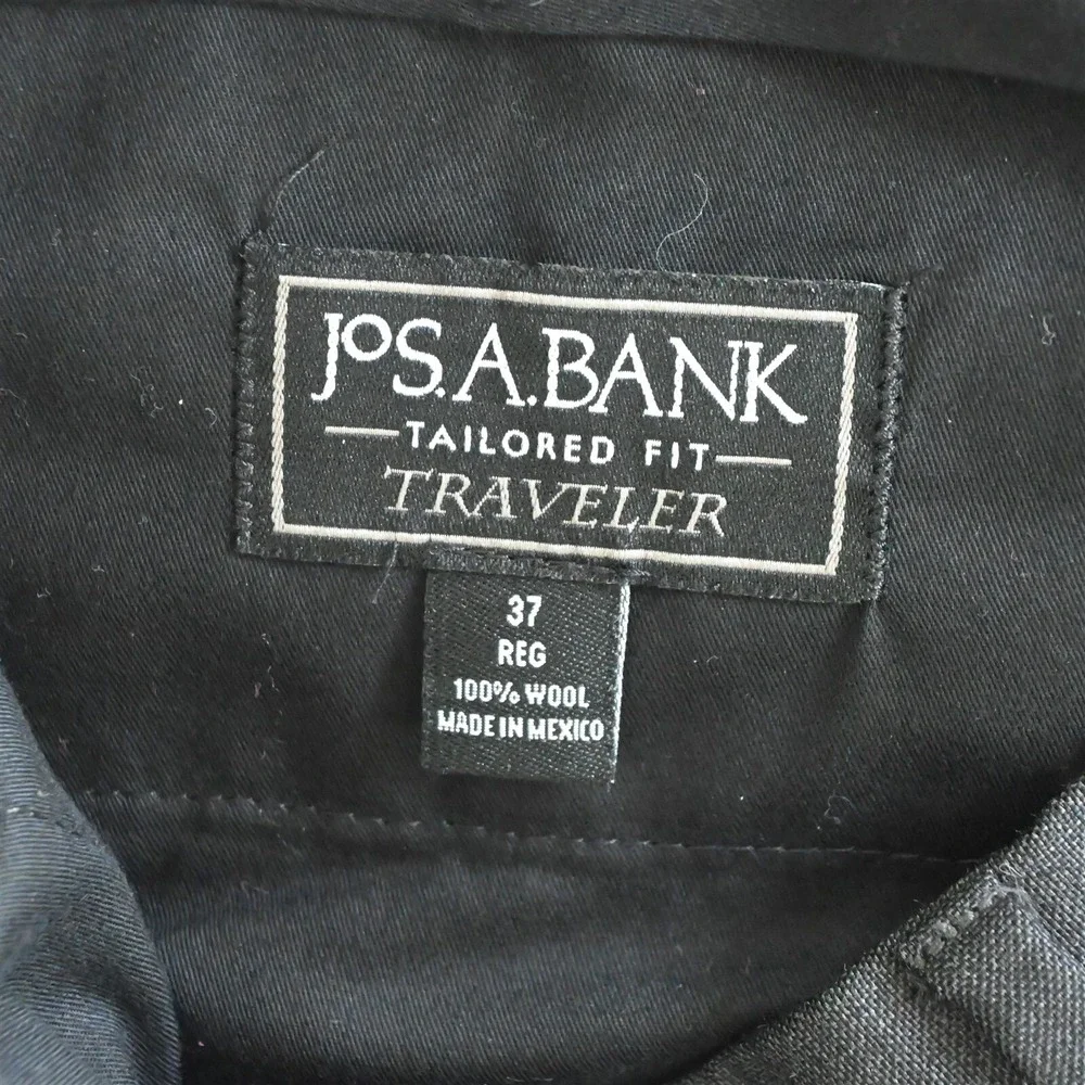 Jos A Bank 36x30 Gray Traveler Tailored Fit 100% Wool Mens Dress‎ Pants